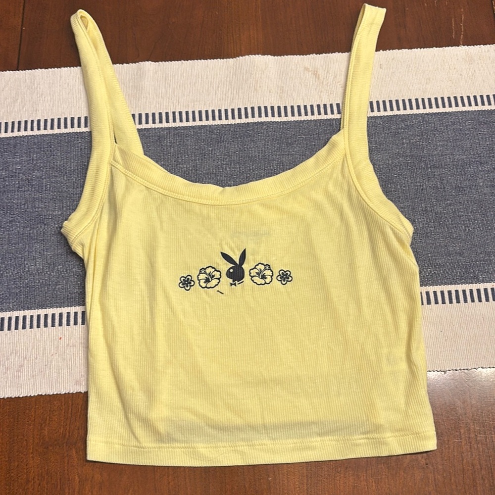 Yellow Playboy by PacSun tank top
